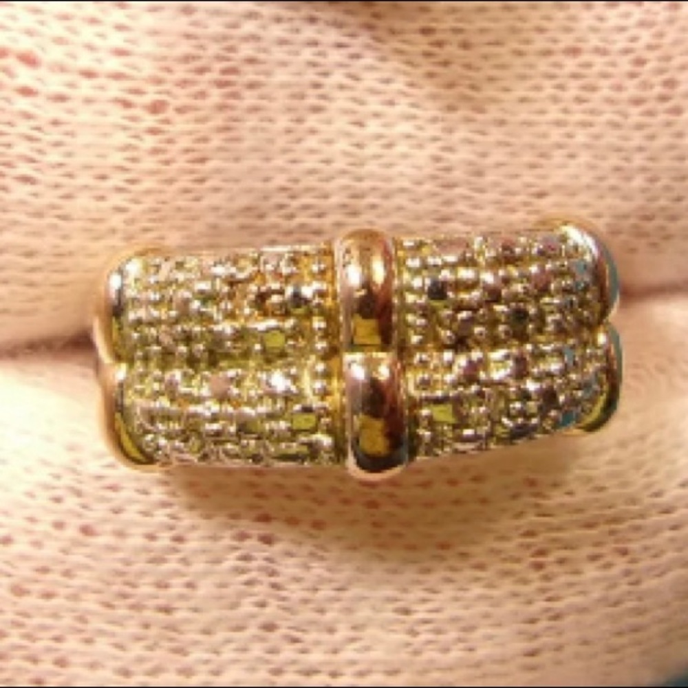 Antique 925 Rose Gold Plated Diamond Ring